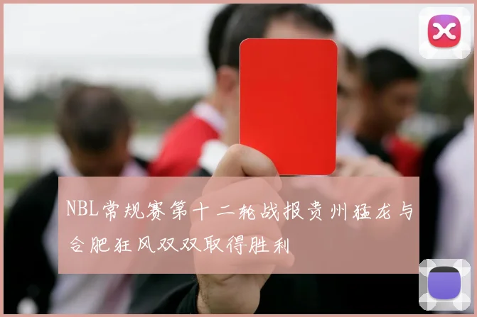 NBL常规赛第十二轮战报贵州猛龙与合肥狂风双双取得胜利
